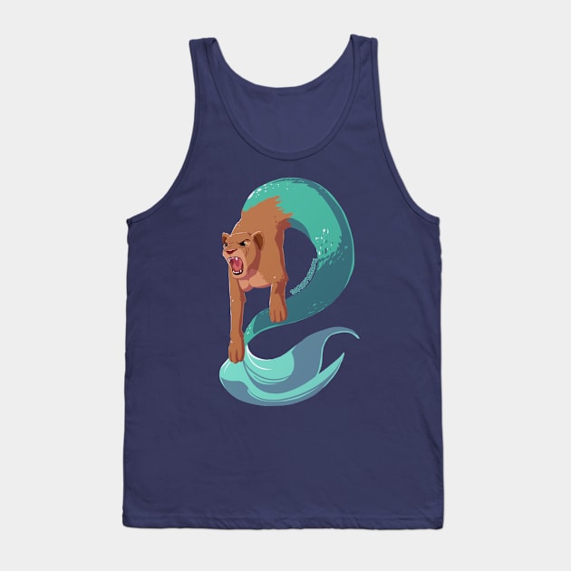 Mermaid Goes RAWR Tank Top by sambeawesome